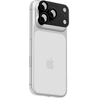 Защитное стекло для камер uBear Extreme Metal Full Cover Lens shield для iPhone 18 Pro (Black)