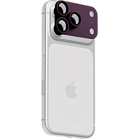 Защитное стекло для камер uBear Extreme Metal Full Cover Lens shield для iPhone 18 Pro (Burgundy)